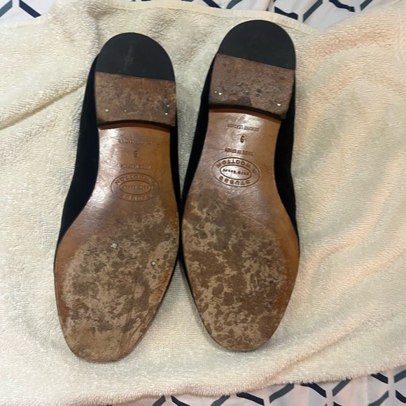 stubbs and wooton black velvet slippers - Picture 3 of 3